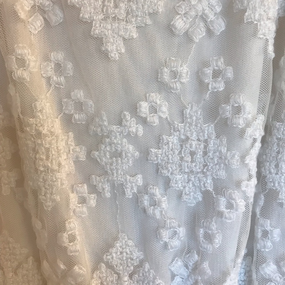 Charlotte Russe White Dress with Print Overlay. - Picture 2 of 4